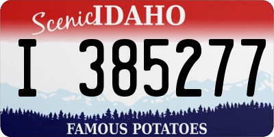 ID license plate I385277