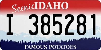ID license plate I385281