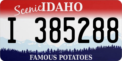 ID license plate I385288