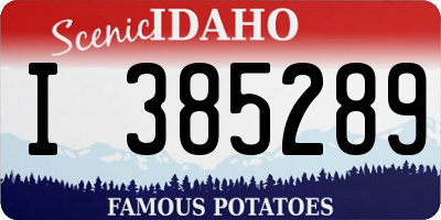 ID license plate I385289
