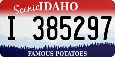 ID license plate I385297