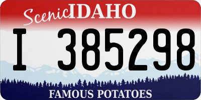 ID license plate I385298