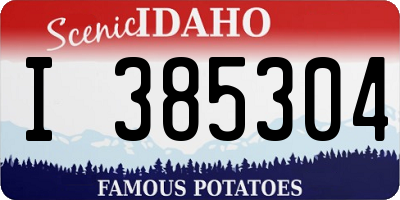 ID license plate I385304