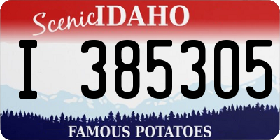 ID license plate I385305