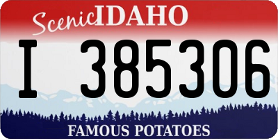 ID license plate I385306