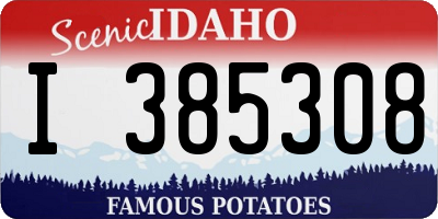 ID license plate I385308