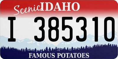 ID license plate I385310