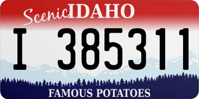 ID license plate I385311