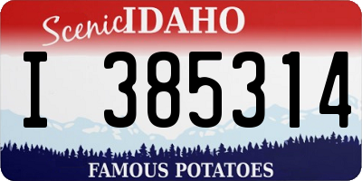 ID license plate I385314