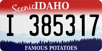 ID license plate I385317