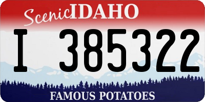 ID license plate I385322