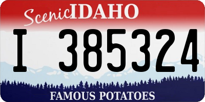 ID license plate I385324