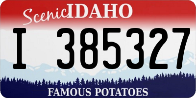 ID license plate I385327