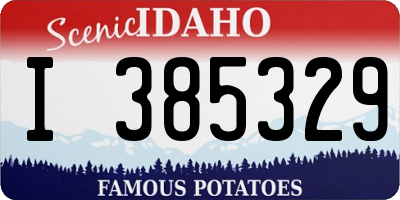 ID license plate I385329