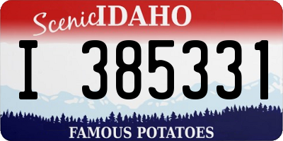 ID license plate I385331