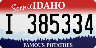 ID license plate I385334