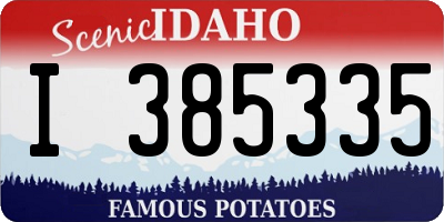 ID license plate I385335