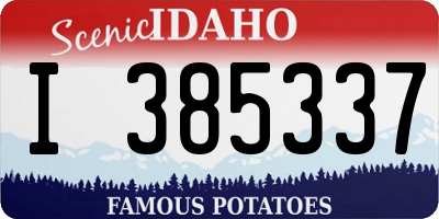 ID license plate I385337