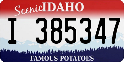 ID license plate I385347