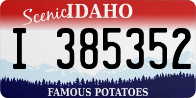 ID license plate I385352