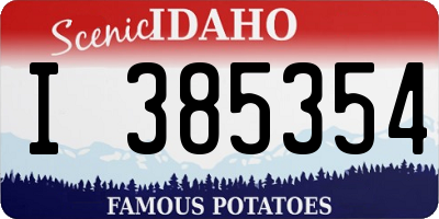 ID license plate I385354