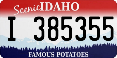 ID license plate I385355
