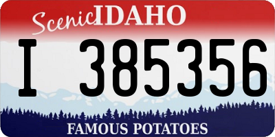 ID license plate I385356