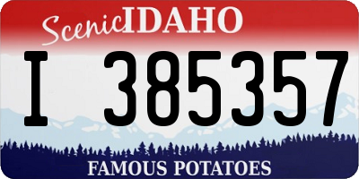 ID license plate I385357