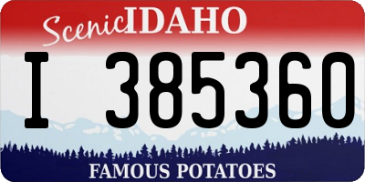 ID license plate I385360