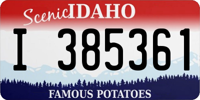 ID license plate I385361