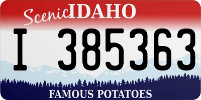 ID license plate I385363