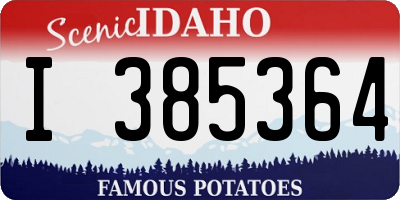 ID license plate I385364