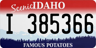 ID license plate I385366