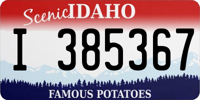 ID license plate I385367