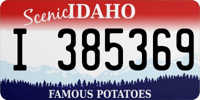 ID license plate I385369