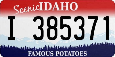 ID license plate I385371