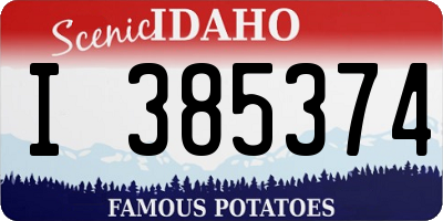 ID license plate I385374