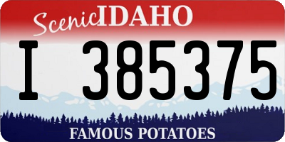 ID license plate I385375