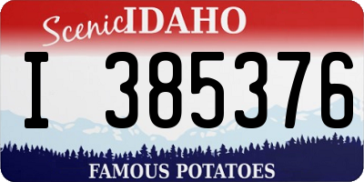 ID license plate I385376