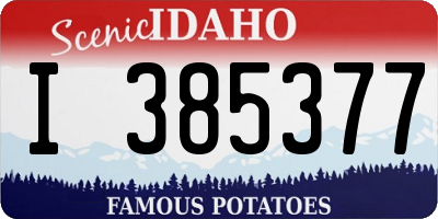 ID license plate I385377