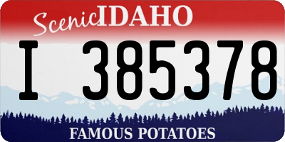 ID license plate I385378