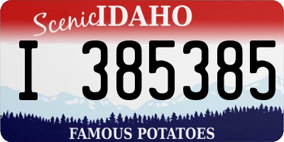 ID license plate I385385