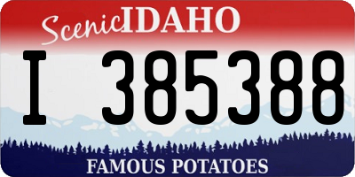 ID license plate I385388