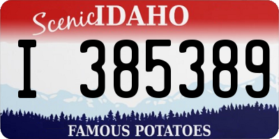 ID license plate I385389