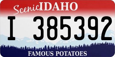 ID license plate I385392