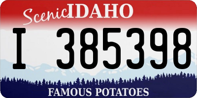 ID license plate I385398