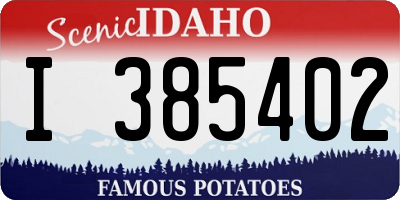 ID license plate I385402