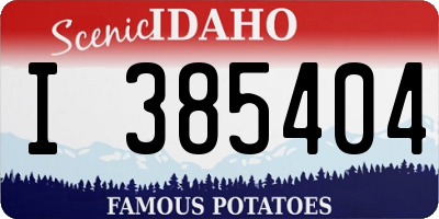 ID license plate I385404