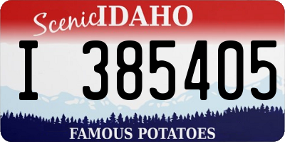 ID license plate I385405