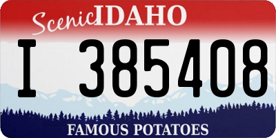 ID license plate I385408